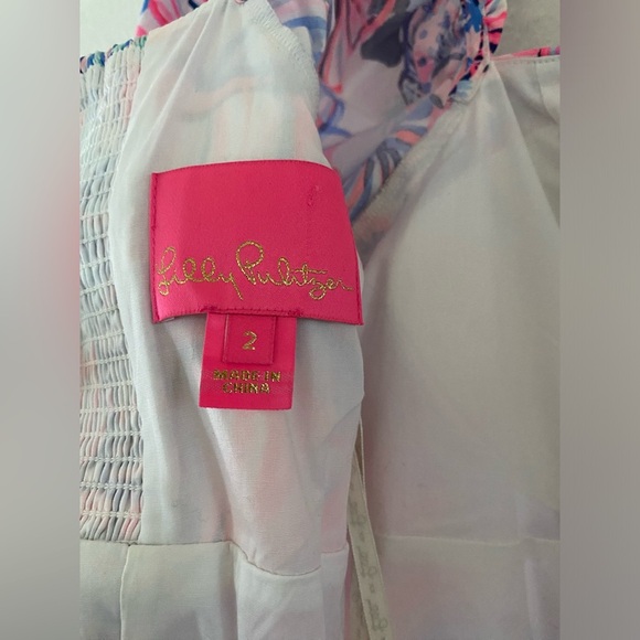 Lilly Pulitzer Keisha Off-The-Shoulder Floral Puff Sleeve Mini Dress - Picture 10 of 11